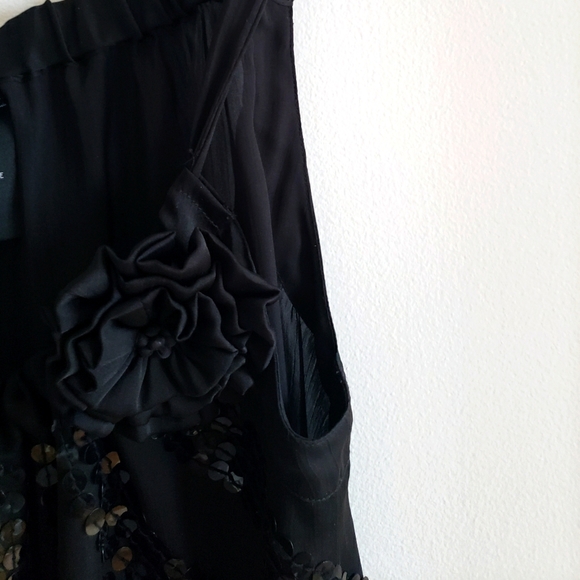 Thanx Collection Dress Tank Top Sparkle Elastic Waist Boho Flower Women Size XL - Picture 8 of 11